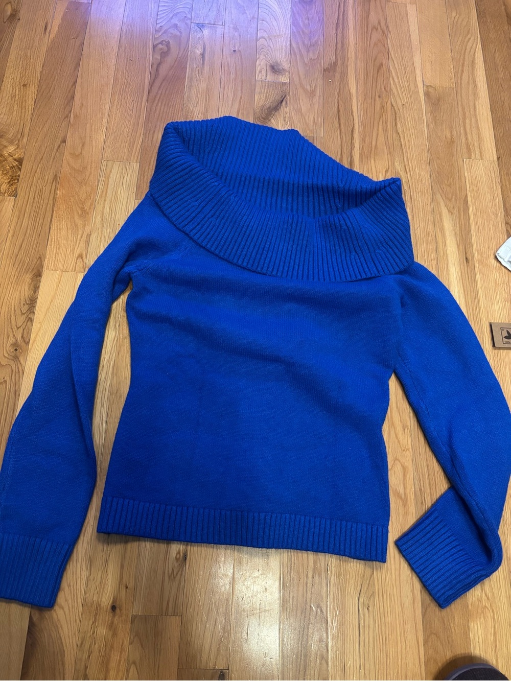 Cozy Cowl Neck Sweater in Royal Blue